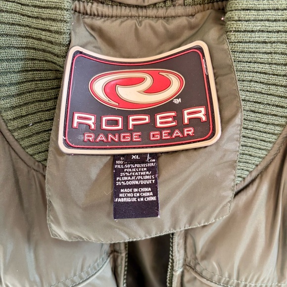 Roper Men's Green Puffer Vest - Picture 3 of 3